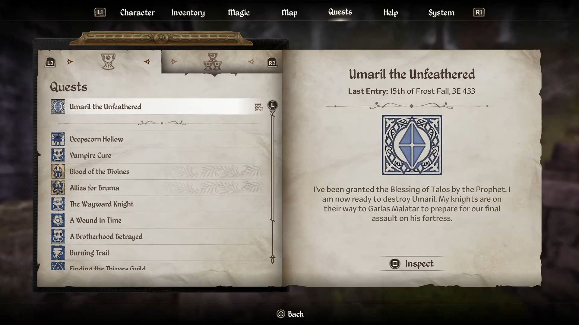 The quest begins (Image via Bethesda Softworks/Youtube/@GuidingLight)